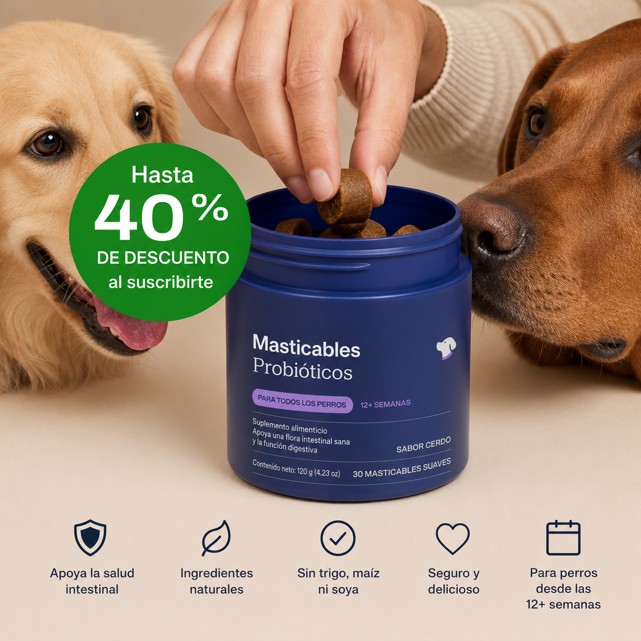 Probióticos para perro